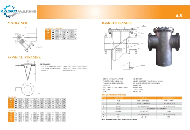 Strainers catalogue cover